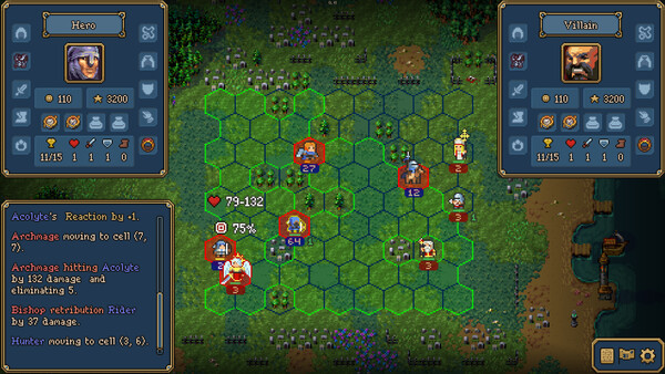 Screenshot of Knight's Errand gameplay showing in-action mechanics