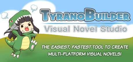 Steam header art for TyranoBuilder Visual Novel Studio