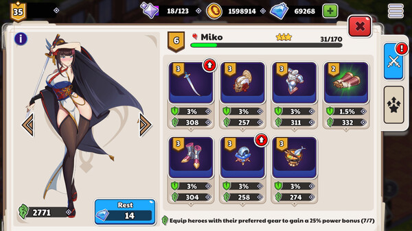Screenshot z Waifu Shop