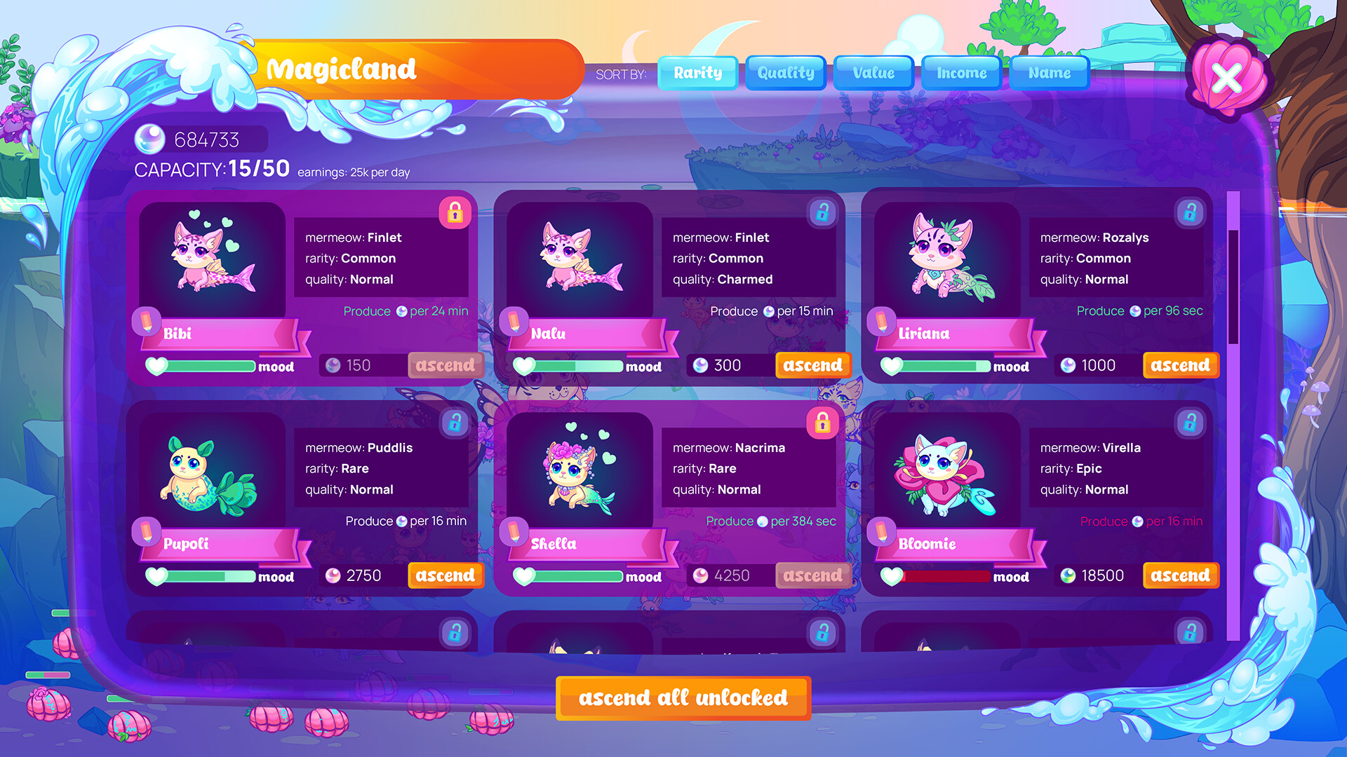 Mermeows: Chill Cat Mermaids screenshot #5