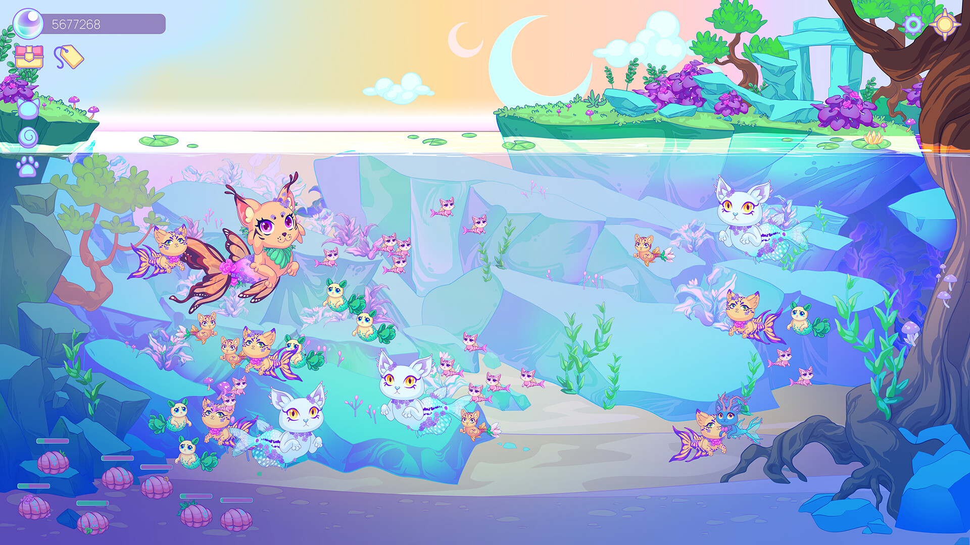 Mermeows: Chill Cat Mermaids screenshot #1