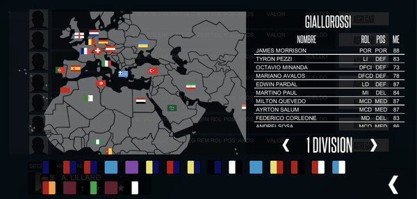 Screenshot z F11 Football Manager