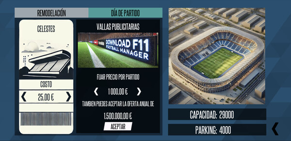 Screenshot z F11 Football Manager