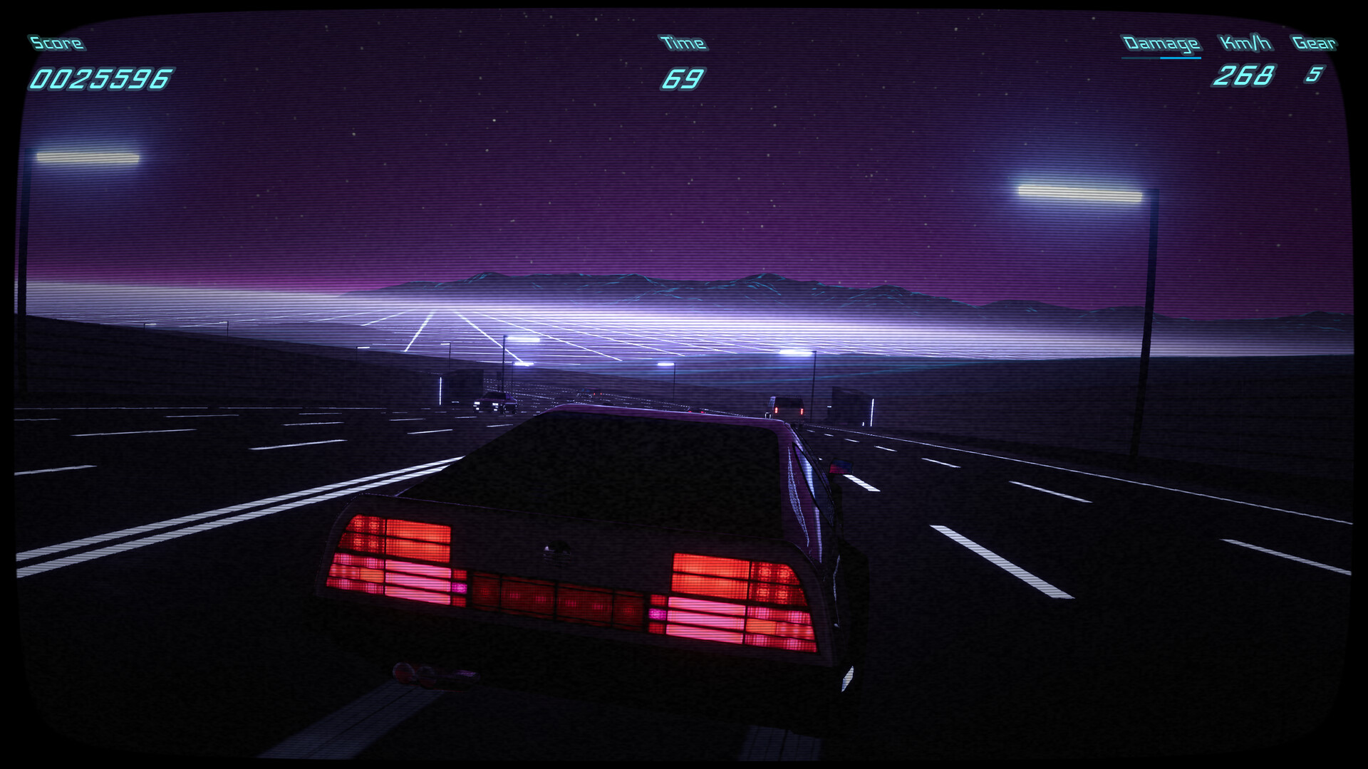 #4. Neon Highways Demo (Steam) Podle: Flowbit Studio