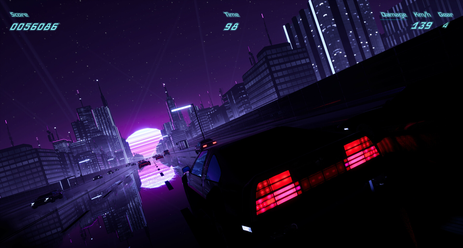 #2. Neon Highways Demo (Steam) Podle: Flowbit Studio