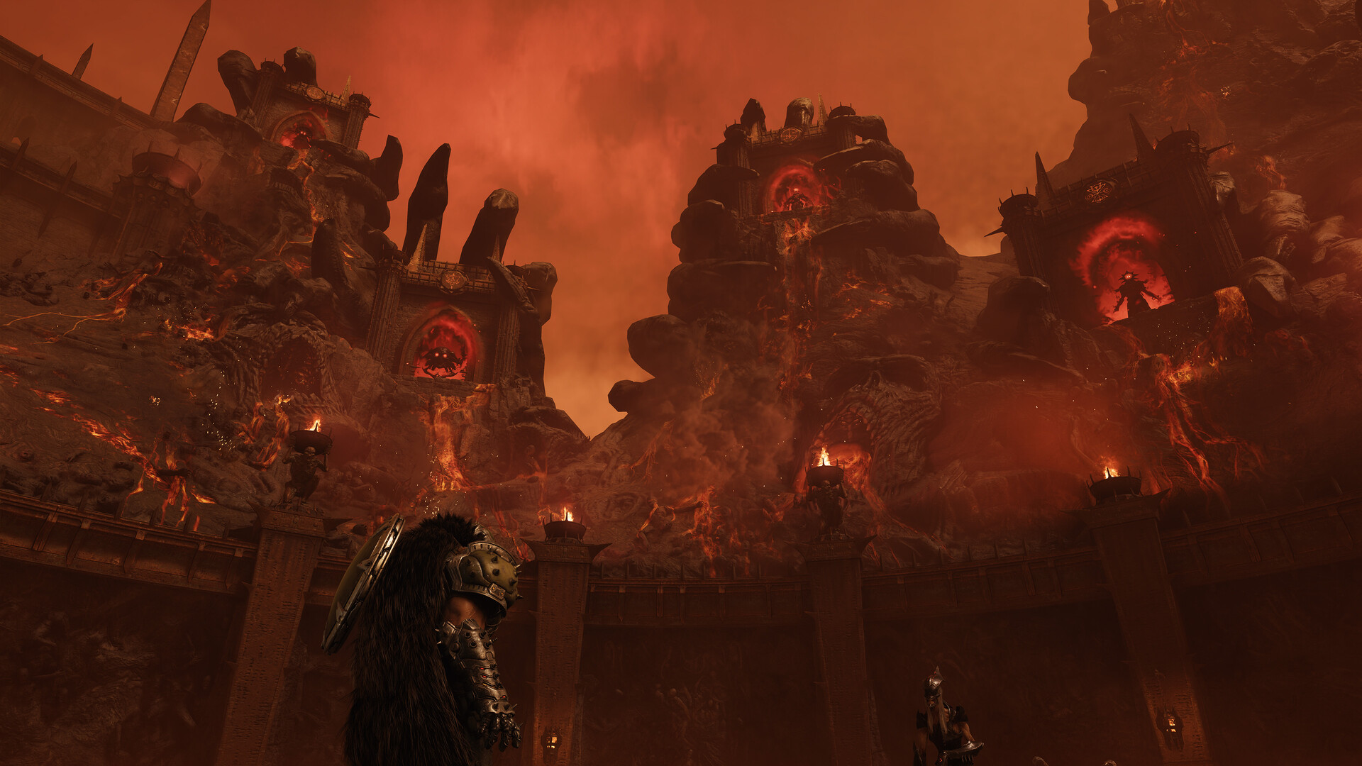 『DOOM: The Dark Ages | Revelations』公式スクリーンショット 煉獄にそびえる巨大な要塞群