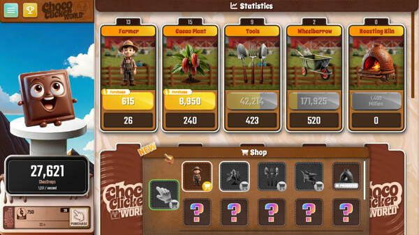 Screenshot z Choco Clicker World
