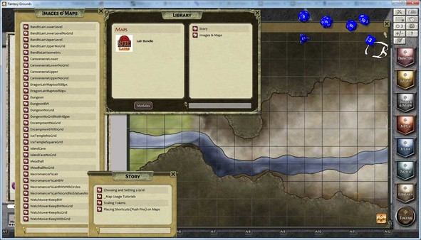 Fantasy Grounds - Rite Publishing Fantastic Maps - Lairs Pack