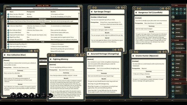 Fantasy Grounds - Book of Heroic Races: Advanced Compendium