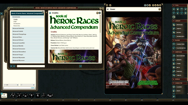 Fantasy Grounds - Book of Heroic Races: Advanced Compendium