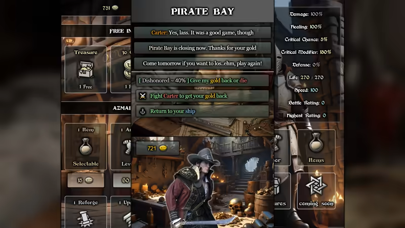 Encounter with Carter at Pirate Bay. He only cares about money.