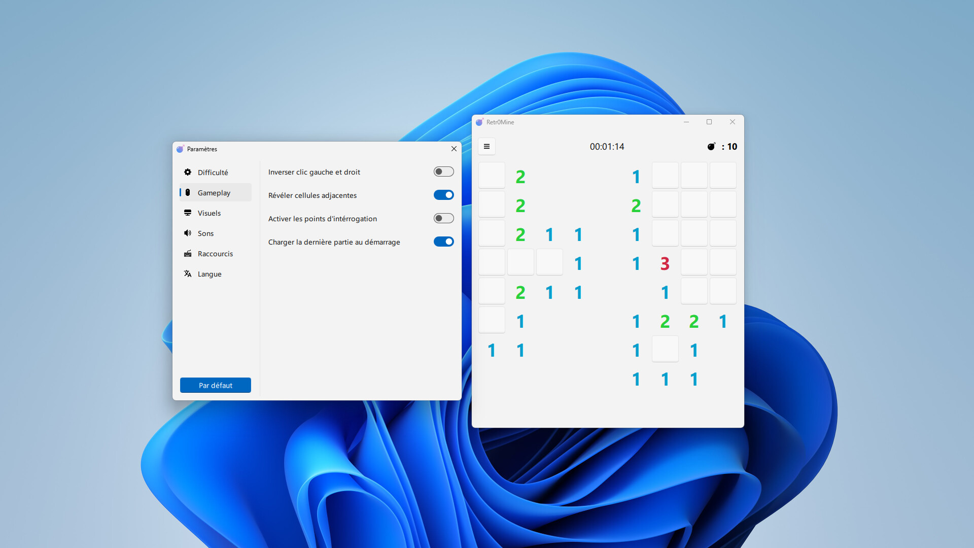 Retr0Mine screenshot 2