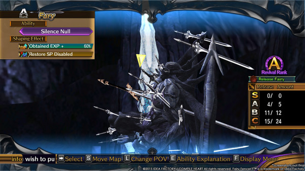 Screenshot z Fairy Fencer F