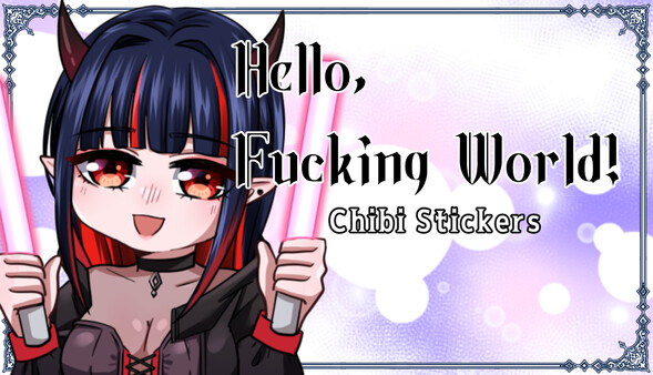 Hello, Fucking World!-Chibi Stickers screenshot 1