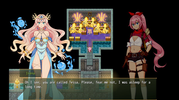 Screenshot of Tessa's Treasures: treasure hunters are closer to goddesses gameplay showing in-action mechanics