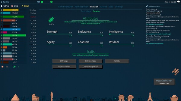 Screenshot z Idle Commonwealth