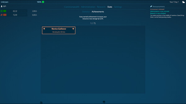 Screenshot z Idle Commonwealth