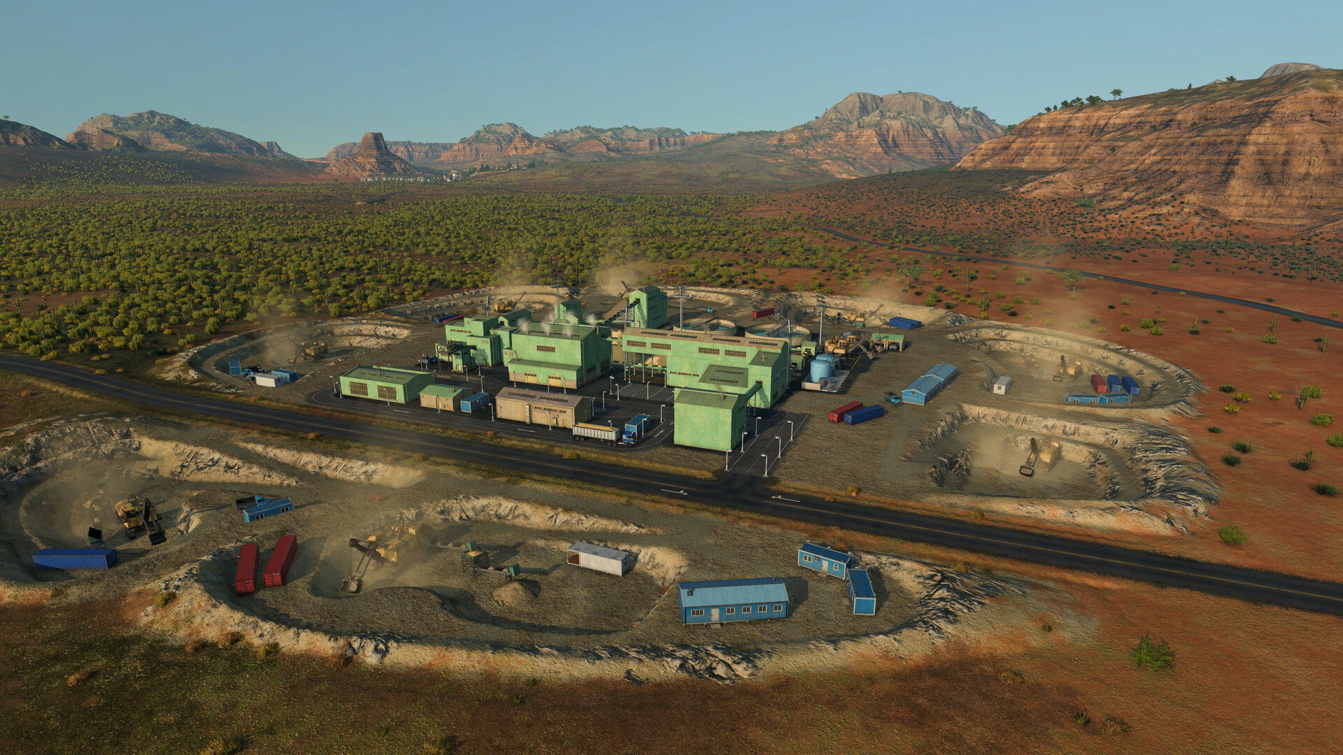 Transport Fever 3 official screenshot showing a large build