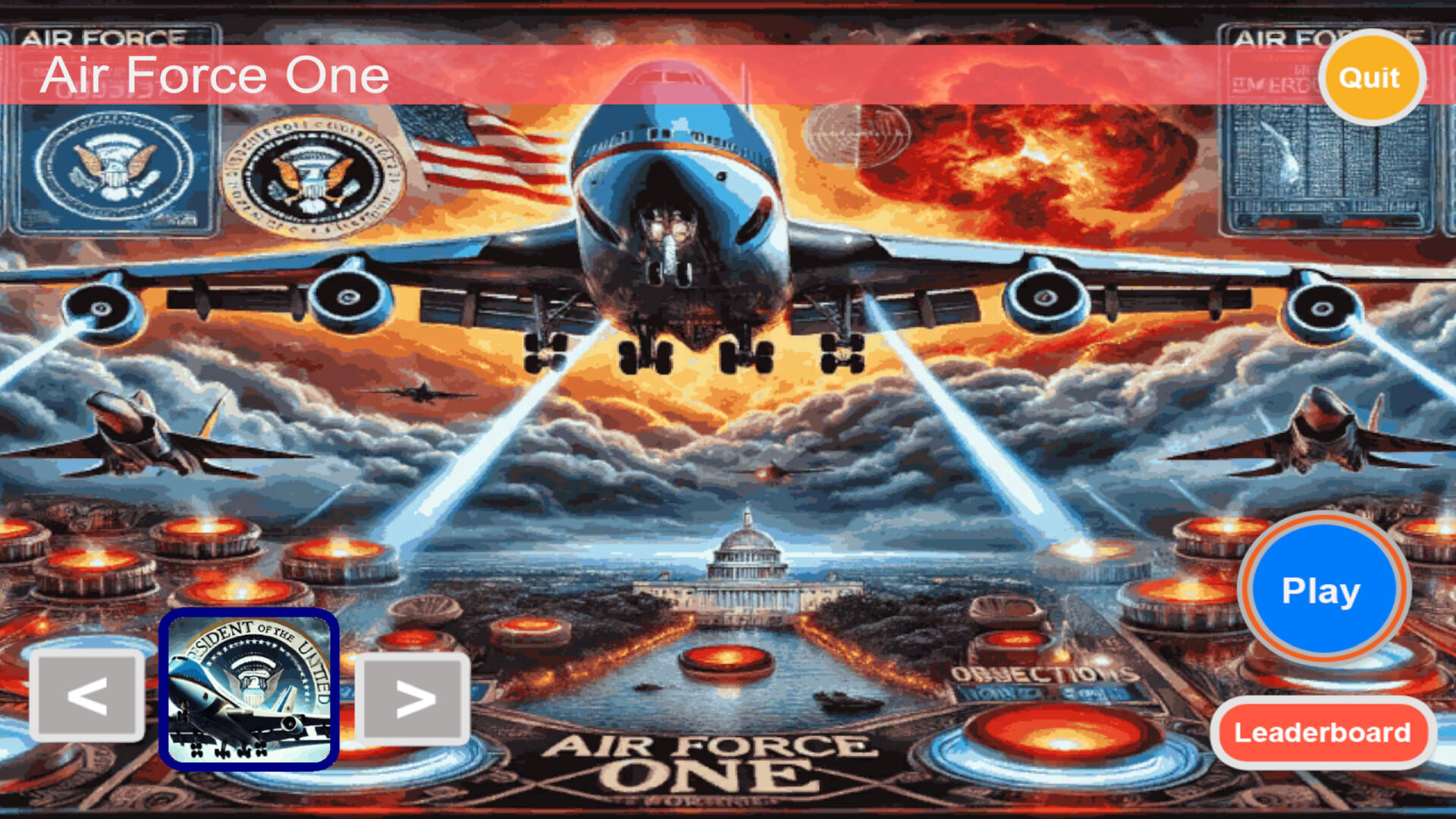 Air Force One Pinball screenshot screenshot 0