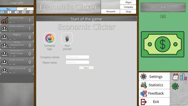 Скриншот 1 из игры Economic Clicker