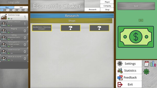 Screenshot z Economic Clicker