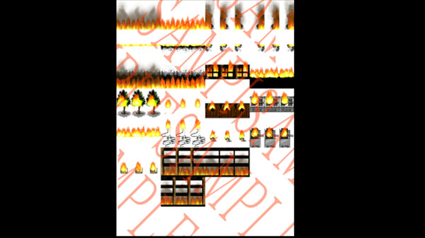 RPG Maker MV - We are burning tile and character set