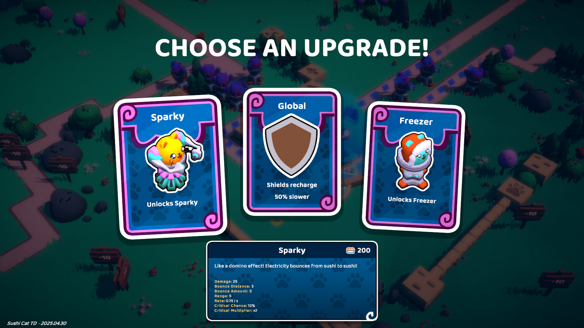 Sushi Cat Tower Defense screenshot #2