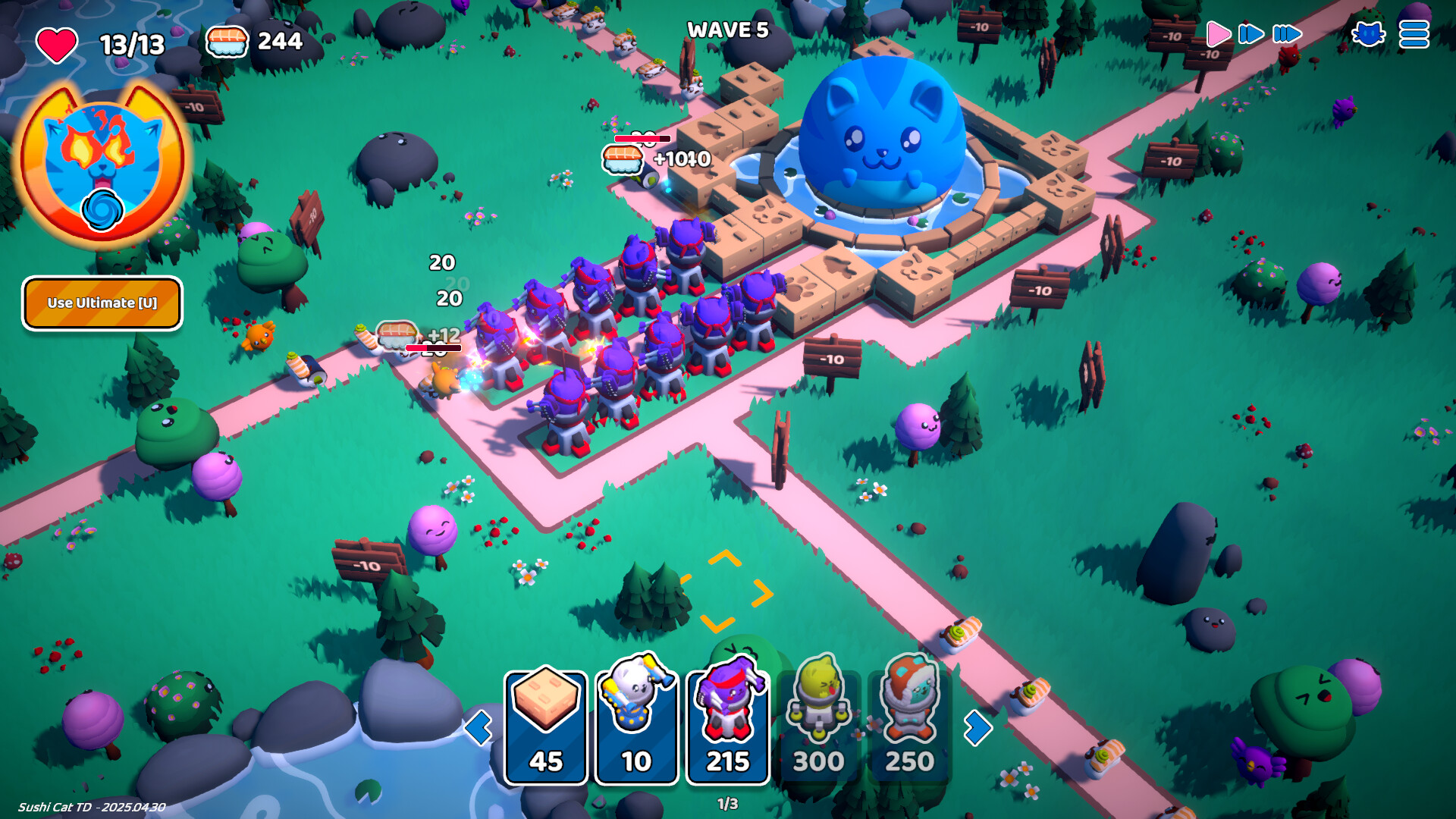 Sushi Cat Tower Defense screenshot #9