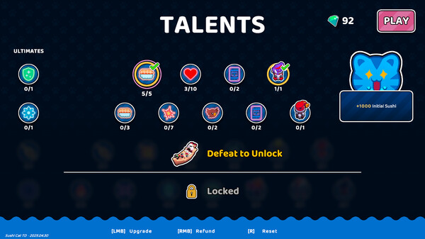 Screenshot of Sushi Cat - Tower Defense