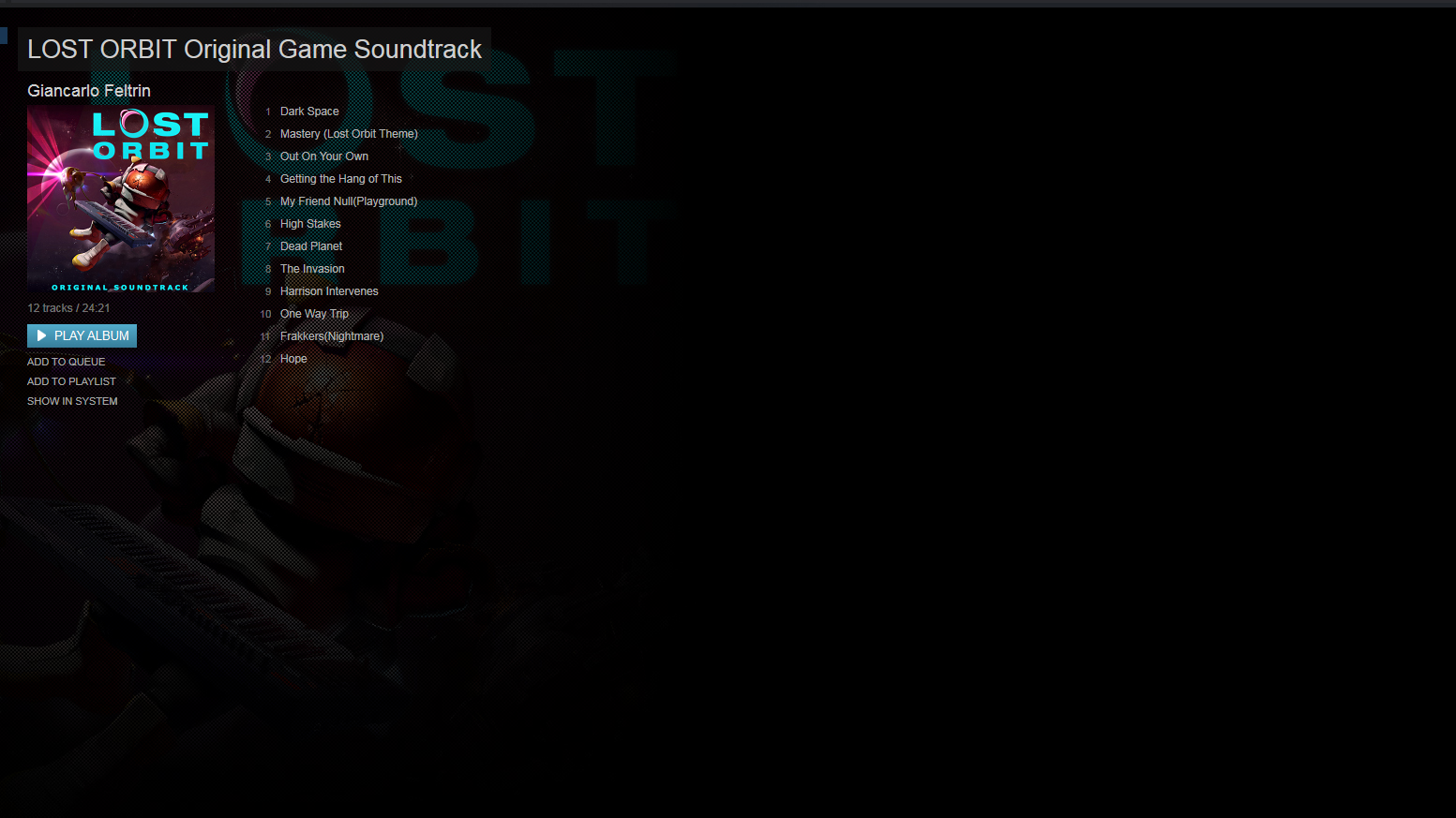 LOST ORBIT - Original Soundtrack Featured Screenshot #1