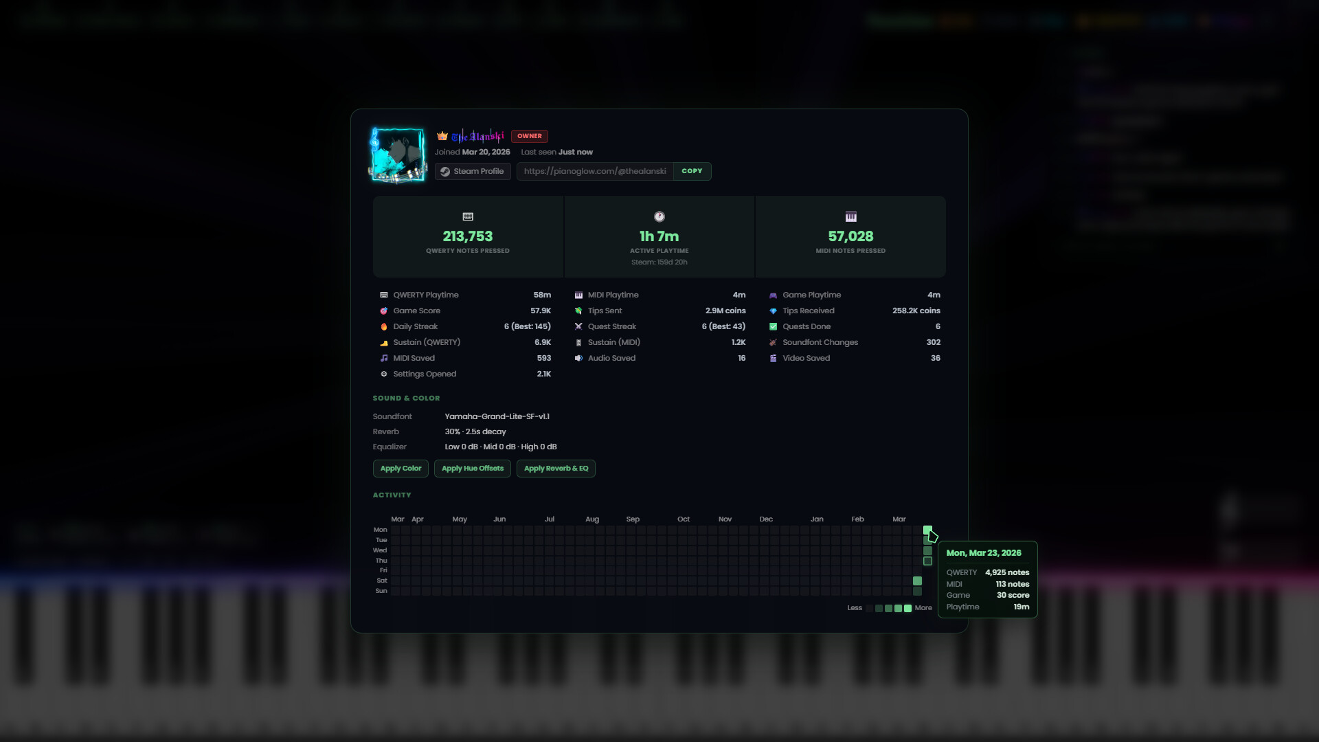 Piano Glow screenshot 3