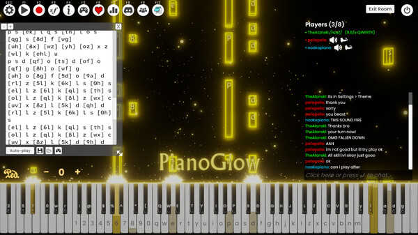 Screenshot z PianoGlow
