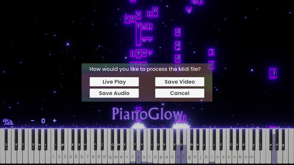Screenshot z PianoGlow
