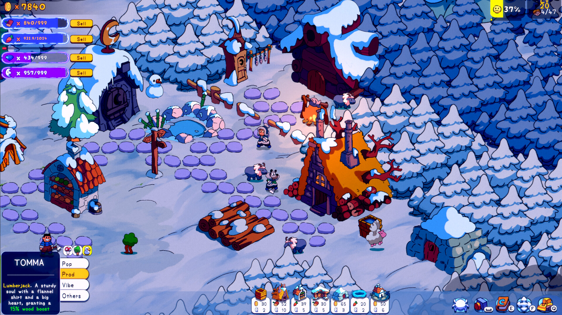 Spiritstead fishing pond placed near a food warehouse with a villager assigned to it