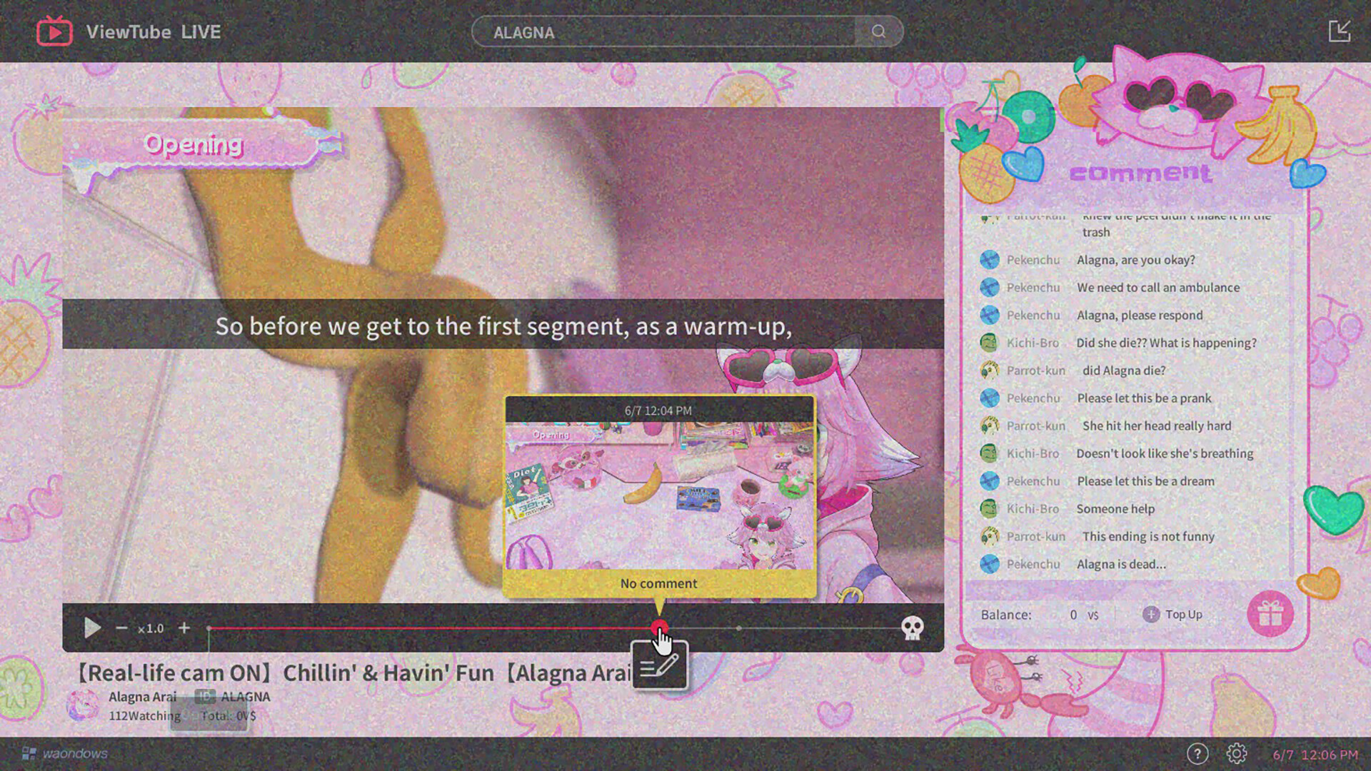 My Fav Chill Streamer Dies a Million Times｜ゆるゆる生配信する推しは100万回死ぬ screenshot #3