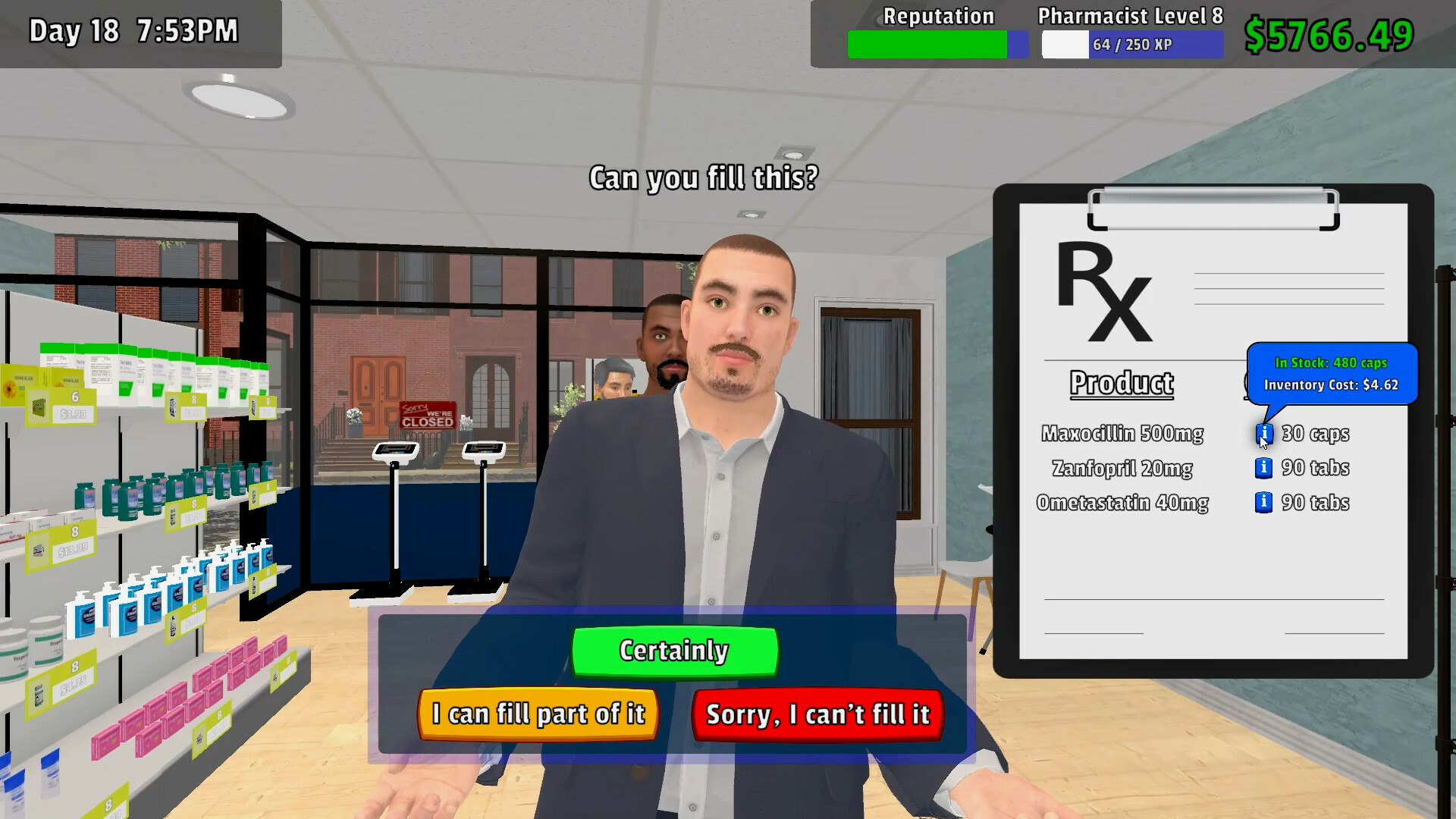 Pharmacy Management Simulator screenshot #4