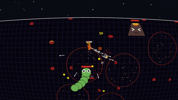Screenshot of Rogue Arena gameplay showing in-action mechanics
