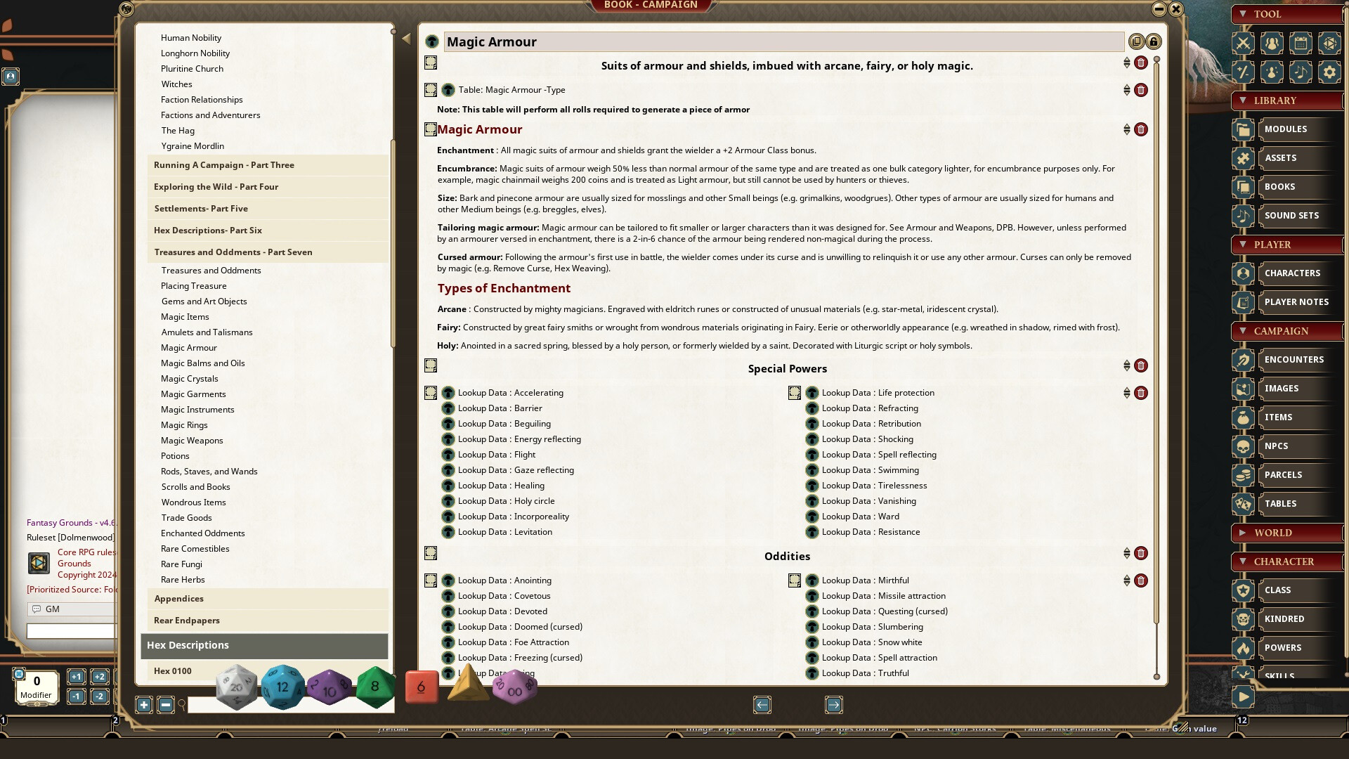 Fantasy Grounds - Dolmenwood Campaign Book Featured Screenshot #1