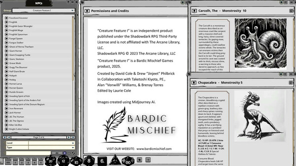 Fantasy Grounds - Creature Feature I