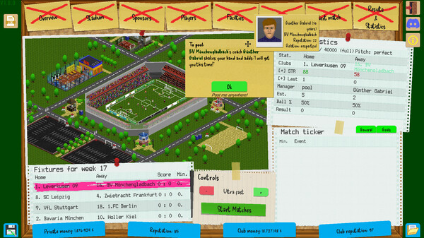 Screenshot z Boeckham's Football Manager
