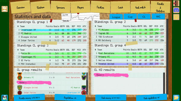 Screenshot z Boeckham's Football Manager