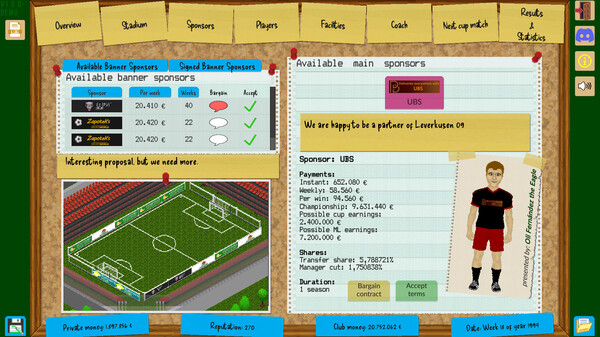 Screenshot z Boeckham's Football Manager
