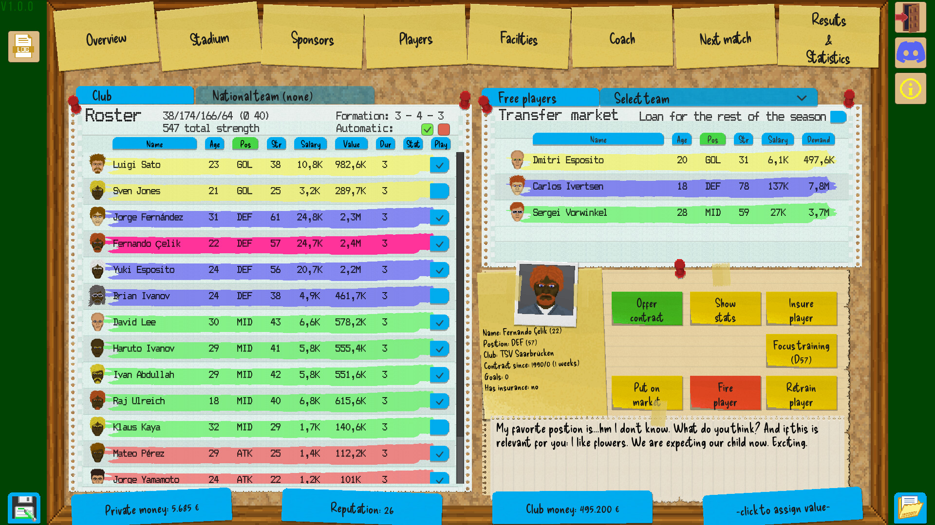 Boeckham's Football Manager screenshot #2