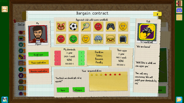 Screenshot z Boeckham's Football Manager