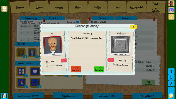 Screenshot z Boeckham's Football Manager