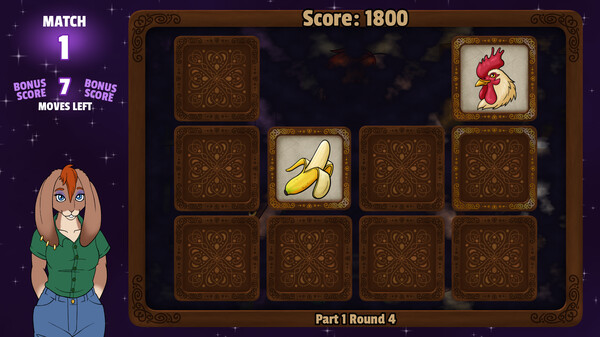 Screenshot of Fluffy Memories gameplay showing in-action mechanics
