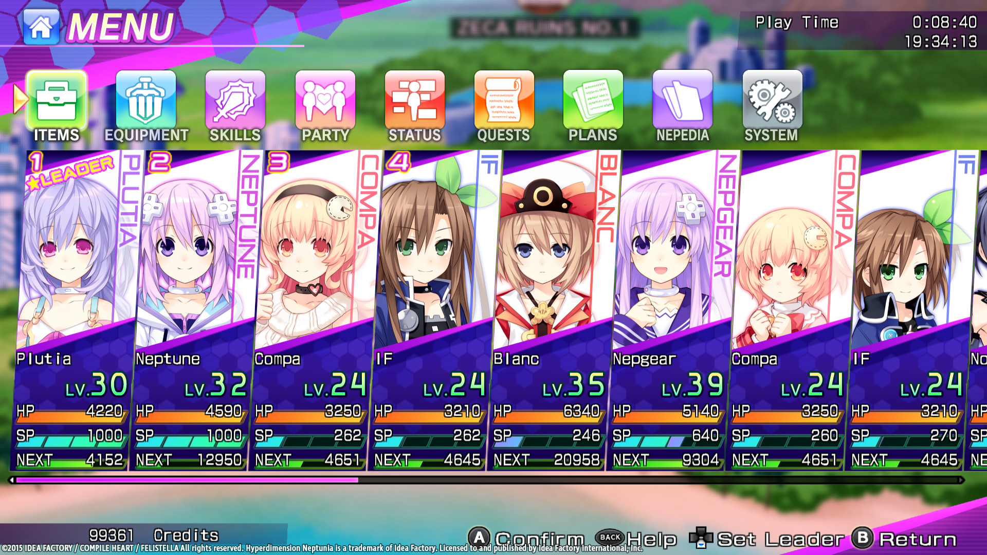Hyperdimension Neptunia Re;Birth3 V Generation