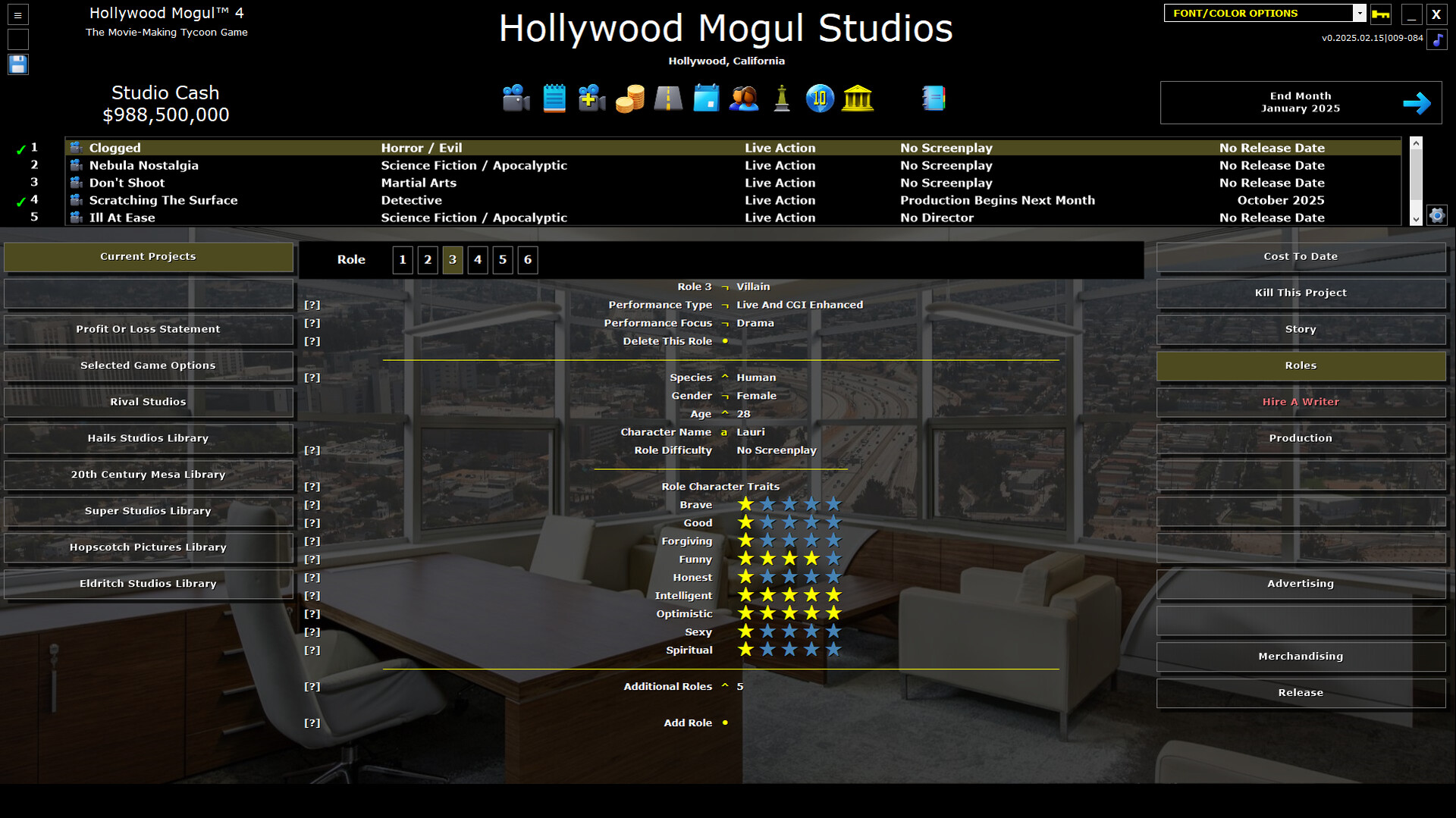 #6. Hollywood Mogul 4 (Steam) Av: My Indie Game Company LLC