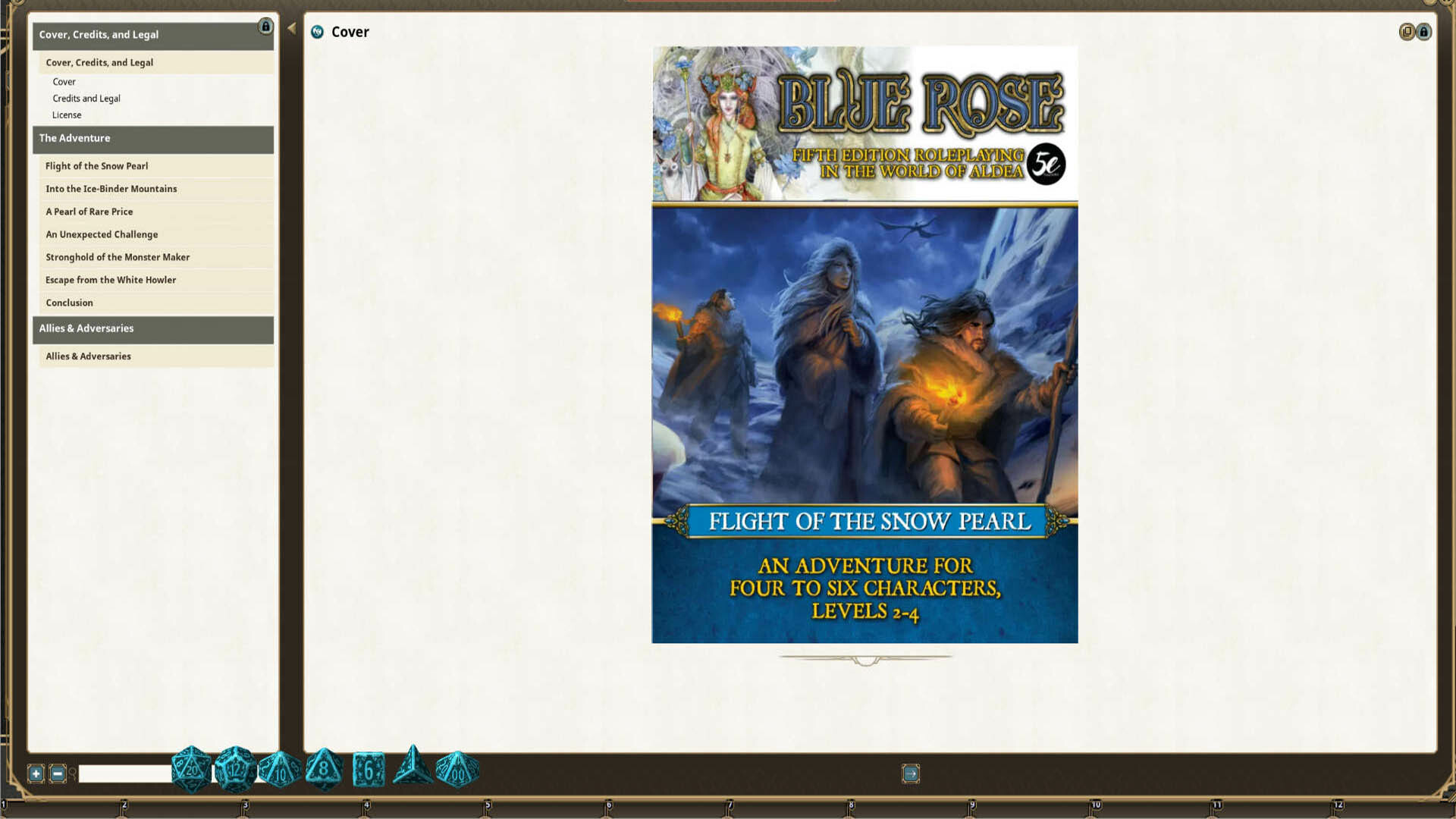Fantasy Grounds - Blue Rose Adventure: Flight of the Snow Pearlのスクリーンショット 1
