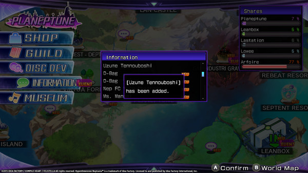Hyperdimension Neptunia Re;Birth2 Uzume Battle Entry